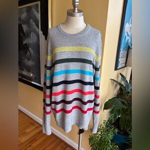 gap wool cotton blend striped sweater